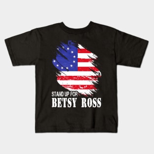 Betsy Ross Vistory 1776 American Flag Kids T-Shirt